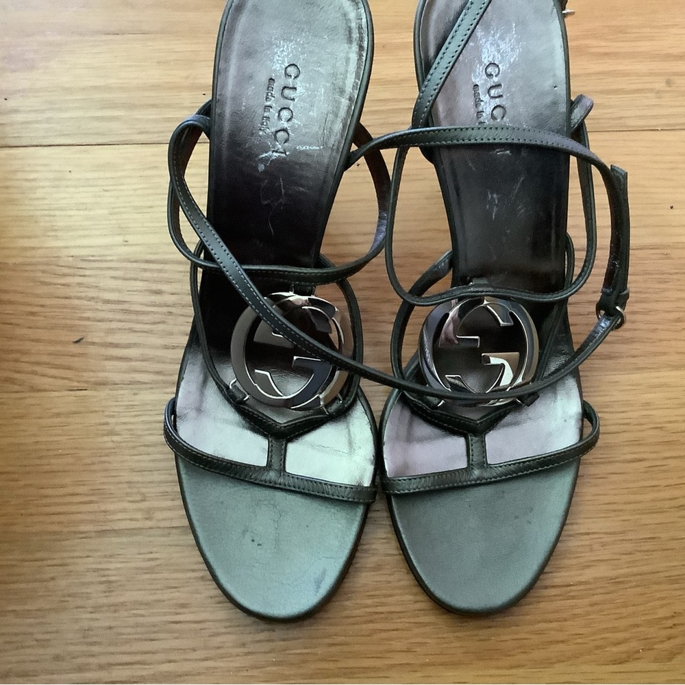 Gucci Strappy Leather Heels - Picture 3 of 12
